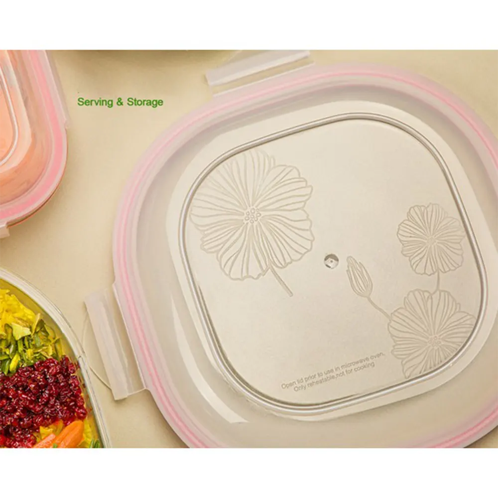 4 Pcs Glass Storage Box Container Set