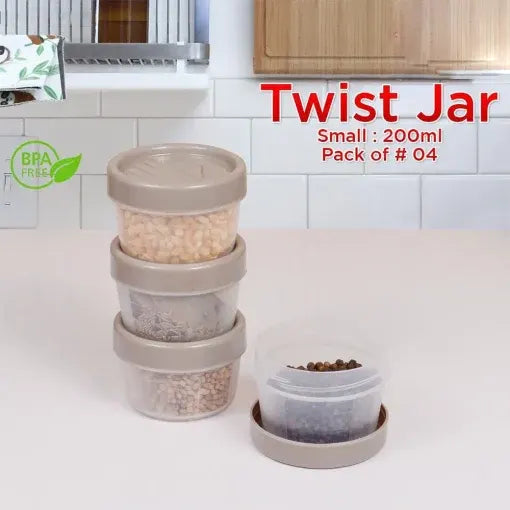 Twist Jar Small 200ml (Pack of 4)