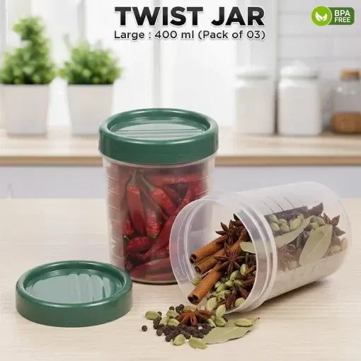 Twist Jar 400ml (3 pcs pack)