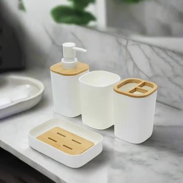 Modern Plastic Bathroom Set – Unbreakable & Easy to Clean