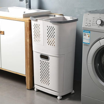 Universal Wheeled Design Laundry Basket Dirty Clothes