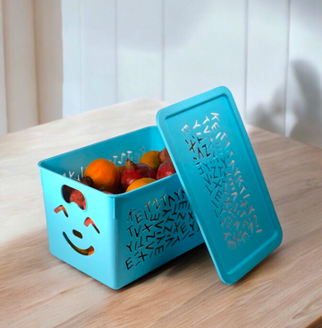Smiley Basket With Cap Plastic 1 Pcs