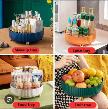 360° Rotating Strong Tray – Durable Kitchen & Home Organizer