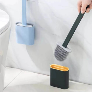 Soft Bristles Toilet Waterproof Brush with Quick Drying Holder Set