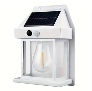 Led Solar Wall Lamp Ip65 Waterproof Intelligent Induction 3 Lighting Modes Tungsten Lamp Household Garden Light Villa Lighting
