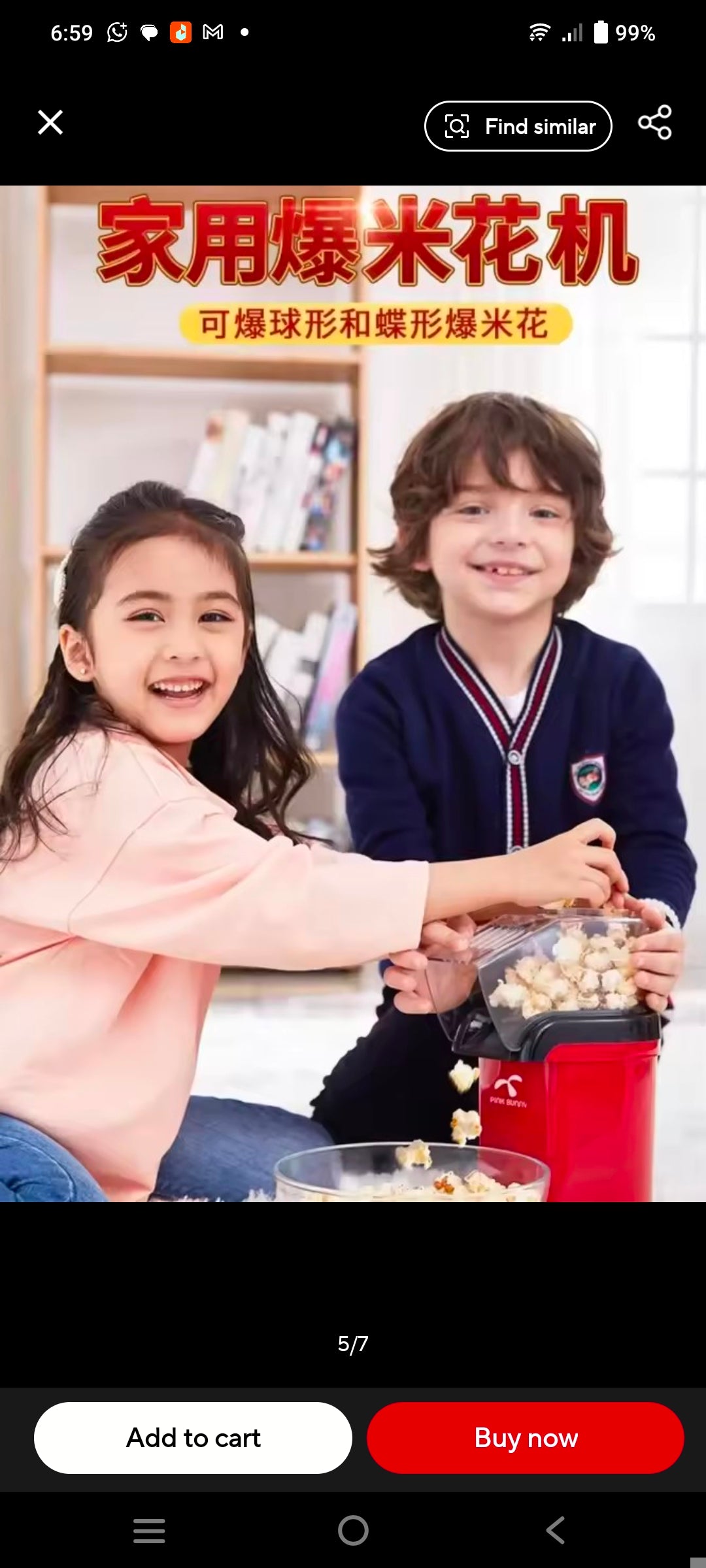 Popcorn Machine High Popping Rate Fully Automatic popcorn Machine Electric Air Popper Mini Popcorn Machine for Home Kitchen