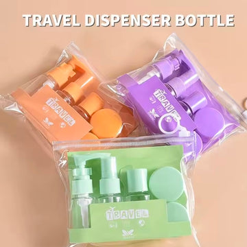 Travel Bottle Kit Leak Proof Portable Toiletry Containers Set Clear Travel Size Cosmetic Containers for Lotion Shampoo Cream So