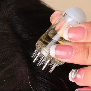 Scalp Applicator Hair Regrowth & Styling Solution Guide Comb Hexagon Head Oil Roller Ball Message Comb Message Relaxation Tools