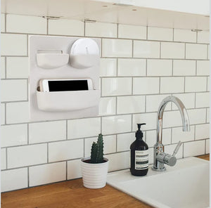 Plastic Self-Adhesive Storage Rack