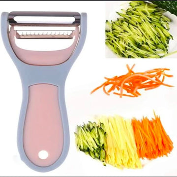 2 In Multifunctional Vegetable Fruit Slicer Julienner Non- Slip Handle Dishwasher Safe Hook Design Kitchen Tool