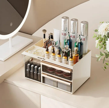 7 Area Cosmetics Separate Storage Box High-end Desktop Storage Rack Dressing Desktop Style Skincare Drawer style Storage Cabinet
