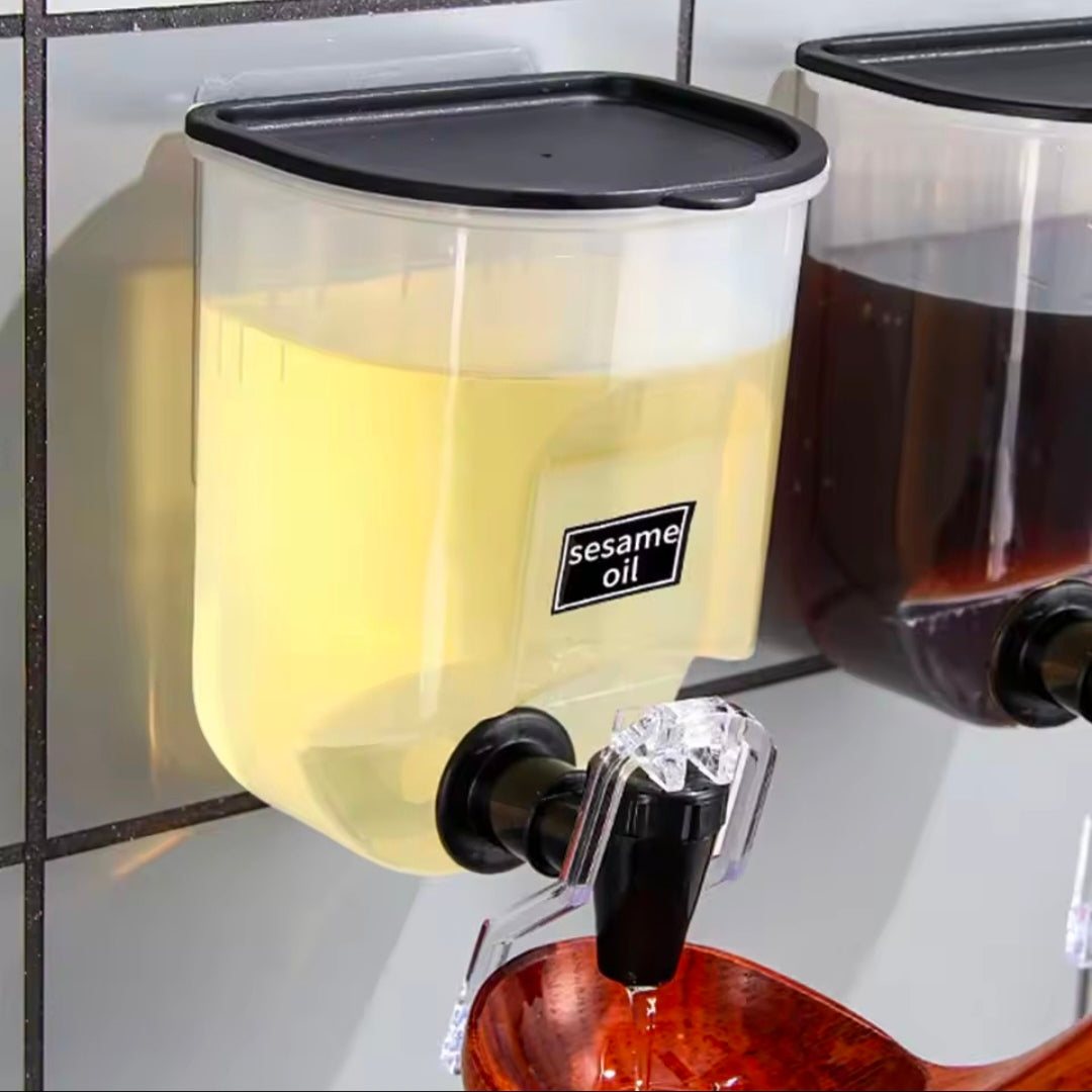 550ml Mouthwash Dispenser for Bathroom Clear Wall Mounted Mouth Wash Container Oil Dispenser for kitchen for kids and Adults