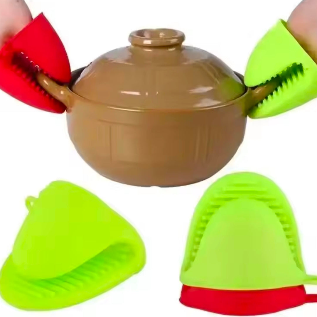 Silicone Head-Resistant Clamp Gloves for Microwave Ovens Special Anti-Slip Finger Covers for Kitchen Hight-Temperature Resistant