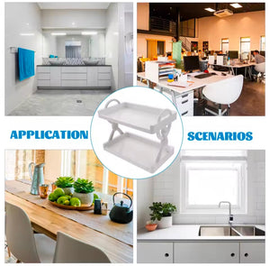Storage Rack Decorative Stands Shelving Shelf Wall Hanging Office Organization Pp Kitchen Countertop Organizer Mount Bookshelf
