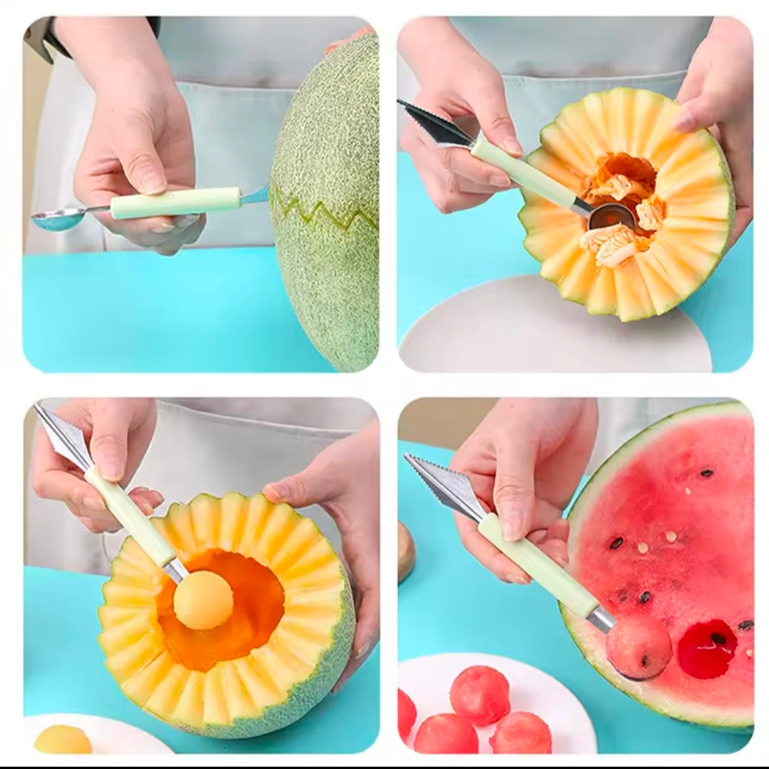 Kitchen DIY Cold Dishes Tools Gadgets Ice Cream Dig Ball Scoop Scoop Baller Multi Function Fruit Carving Knife Watermelon Baller