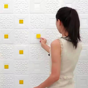 70×70 Wall Sticker Stereo Ceiling Panel Roof Decor Foam Wallpaper Self-Adhesive Waterproof Decoration