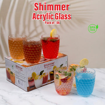 Shimmer Acrylic Glass (6 pcs)