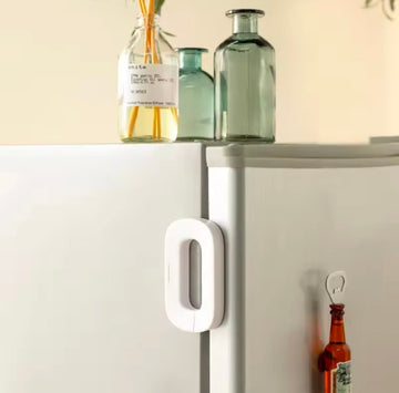 Household Refrigerator Lock Freezer Door Lock Toddler Chicken Cabinet Safety Lock Security Latch Anti Pinching Safety for Baby
