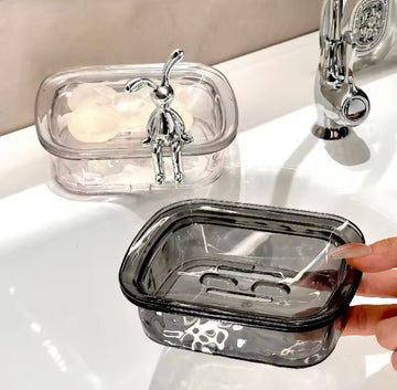 Plastic Bathroom Box in the Bathroom Household Soap Dish Rabbit Decor Soap Storage Rack for Draining Water Bathroom Accessories