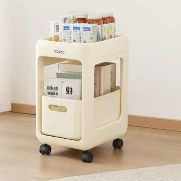 Storage Rack Station Artifact Desktop Storage Cabinet With Wheels Movable Bookshelf Trolley Storage Bag