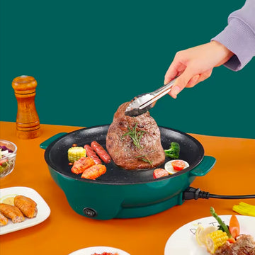 Electric Grill 110V Indoor Camping Korean BBQ Grill Barbecue Fast Heating BBQ Assesories Flat Top Gill Pancake Griddle Griddles