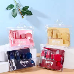 Travel Bottle Kit Leak Proof Portable Toiletry Containers Set Clear Travel Size Cosmetic Containers for Lotion Shampoo Cream So
