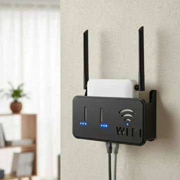 1pc Wireless router Storage box Wall - mounted Punch -free Cable organizer wall wifi bracket storage box cat holder
