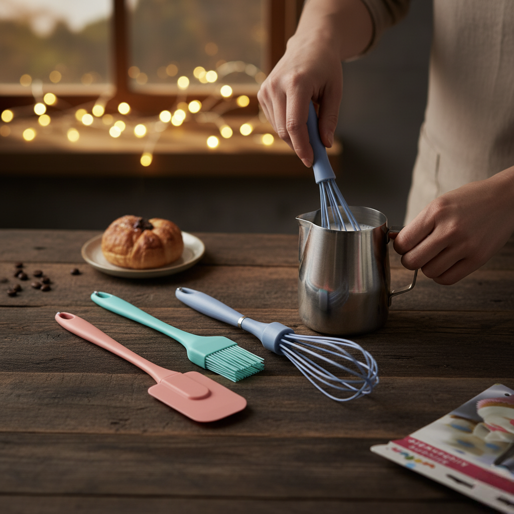 Baking Tools Silicone Spatula Egg Whisk Home Day Cream Scraper Silicone Pastry Brush Kitchen Accessories (3Pcs) Set