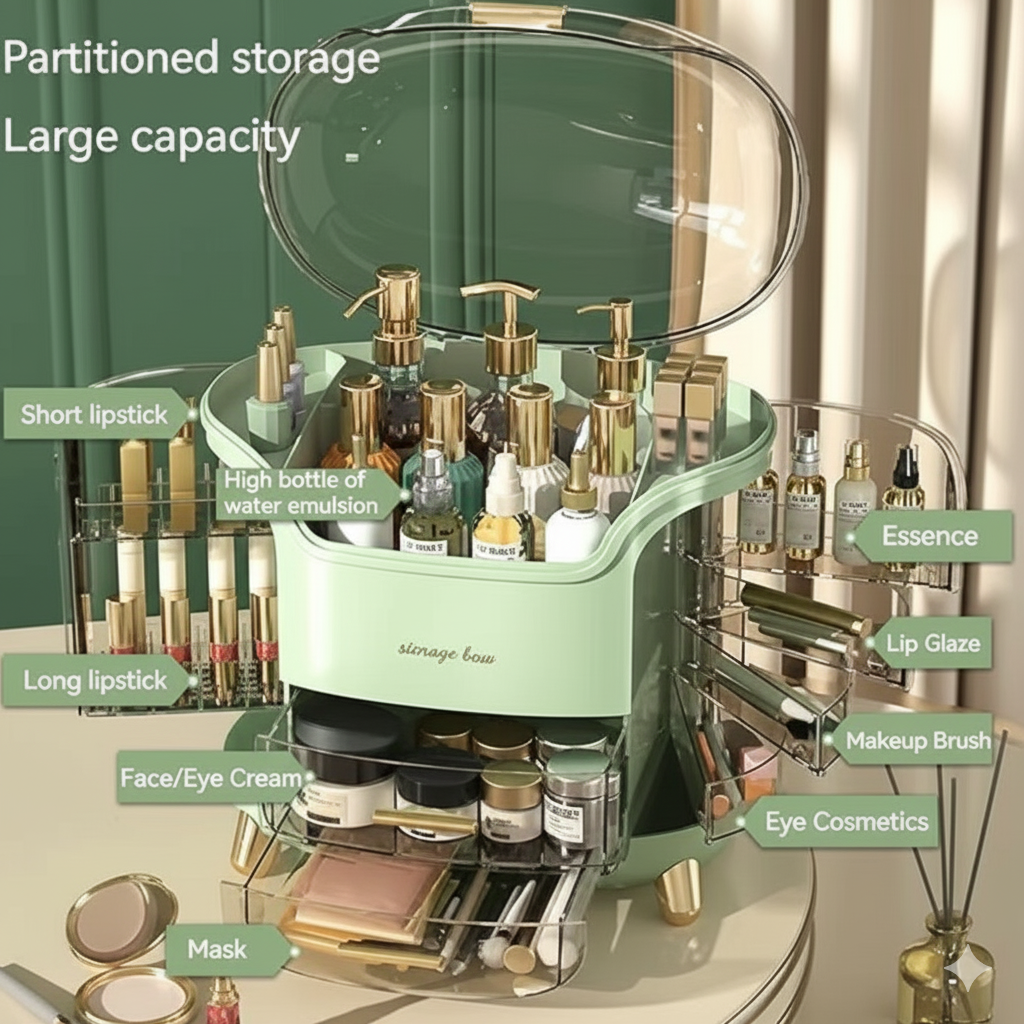 Multi Functional Makeup Storage Box Dust-Proof Transparent Multi-layer Office Storage Box Large Capacity Acrylic Drawers