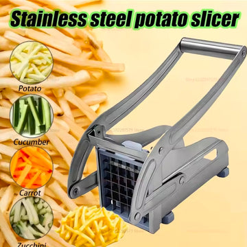 Multifunction Manual French Fries Steel vegetable Cutter Tool Fast Cutting With 2 Blades for Home Kitchen Restaurant