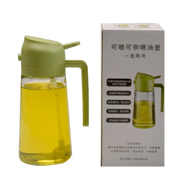 Versatile Kitchen Oil Bottle Dispenser - Spraying and Pouring