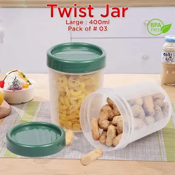 Twist Jar 400ml (3 pcs pack)