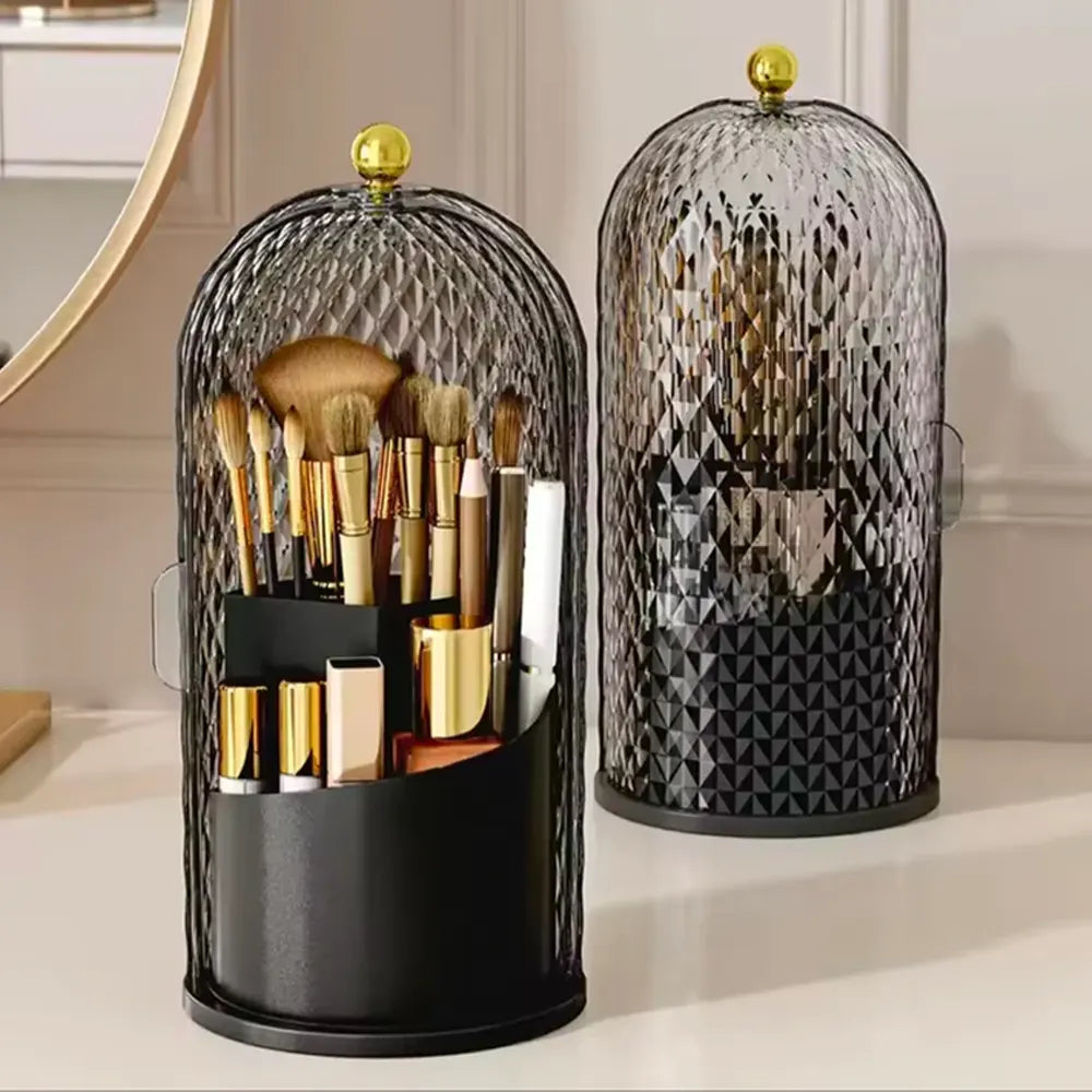 Rotating Makeup Brush Storage Cylinder Lipstick Cosmetic Box Desktop Pen Holder Skin Care Product Eyebrow Pencil Eyeliner Brush