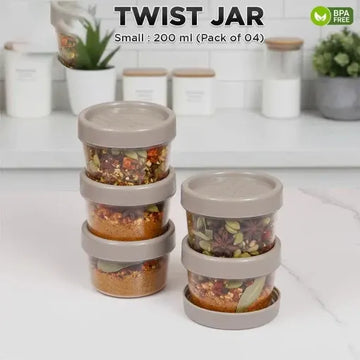 Twist Jar Small 200ml (Pack of 4)
