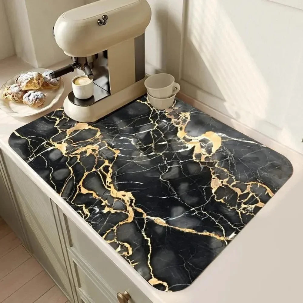 Quickly Dry Super Absorbent Marble Rug Random Design