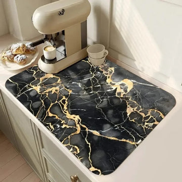 Quickly Dry Super Absorbent Marble Rug Random Design