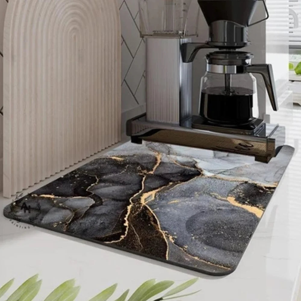Quickly Dry Super Absorbent Marble Rug Random Design