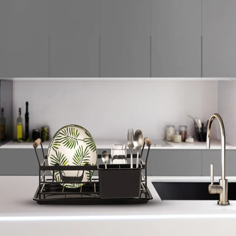 Dish Rack With Wooden Handles 1 Floor