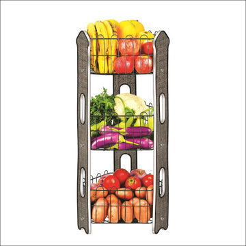 Stylish 3-Tier Fruit & Vegetable Organizer