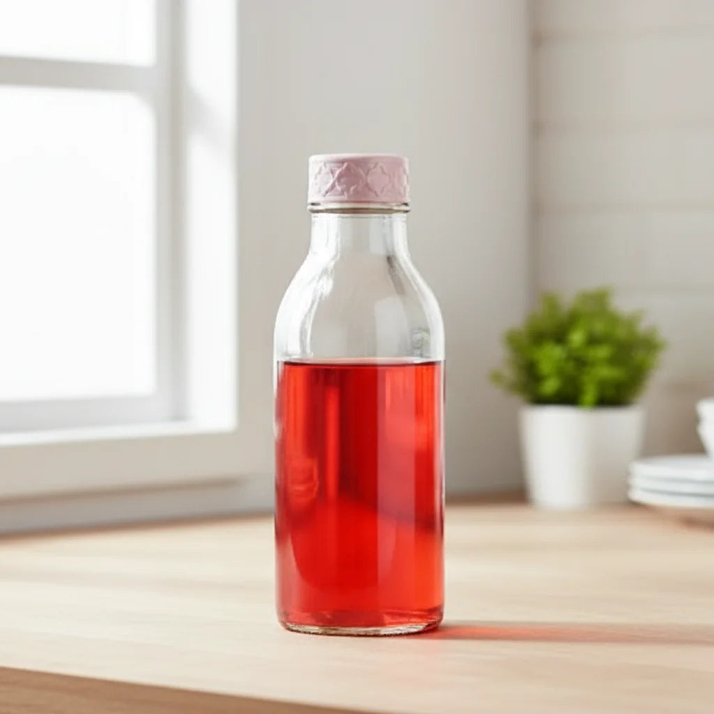 Glass Bottle With Plastic Cap 1.1 LTR