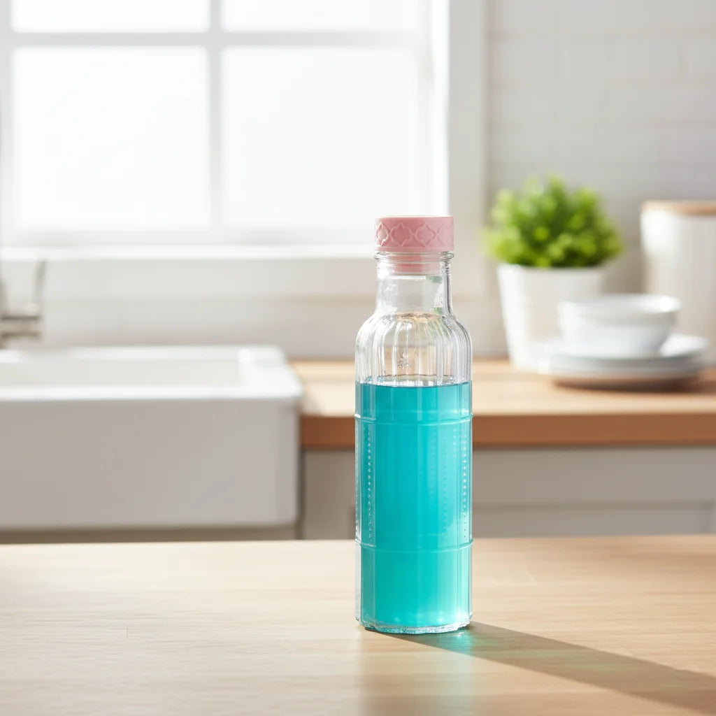 Glass Bottle With Plastic Cap 1.1 LTR