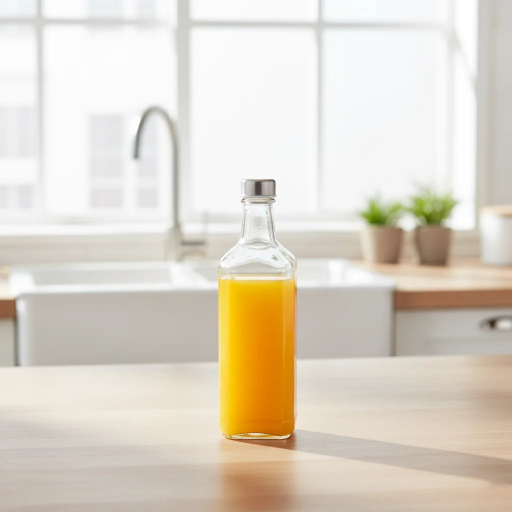 Glass Bottle With Steel Lid 1.1 LTR