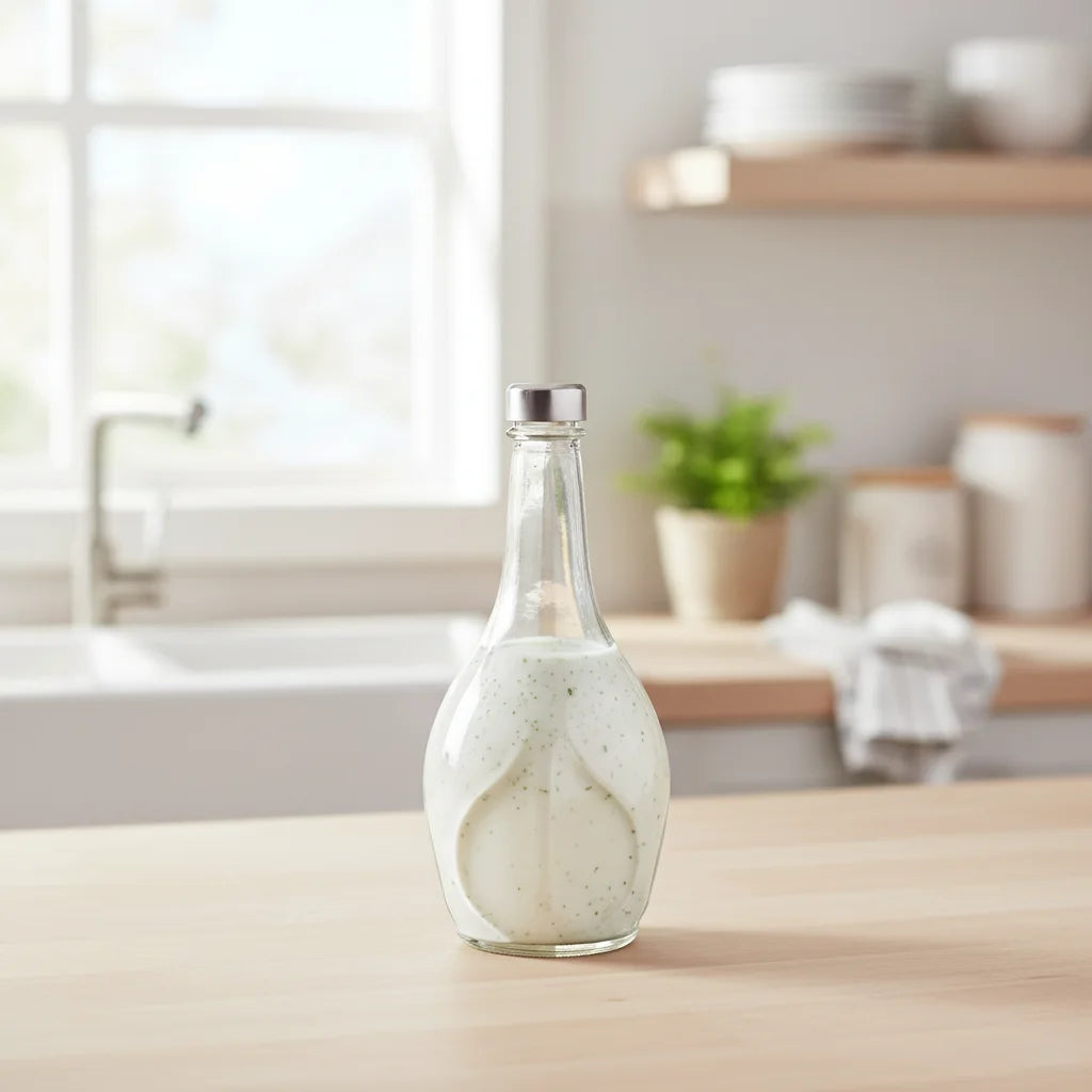 Glass Bottle With Steel Lid 1.1 LTR