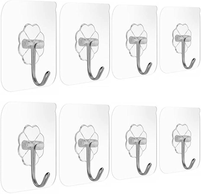 Transparent Strong Hooks Suction Heavy Load Rack &amp;Cup Sucker 10 Pcs Set