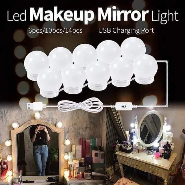 Vanity Mirror Lights LED Bulbs For Makeup Mirror 10 Bulbs With 3 Light Modes