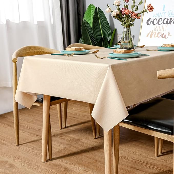 Waterproof Table Cloth Plaid Printed