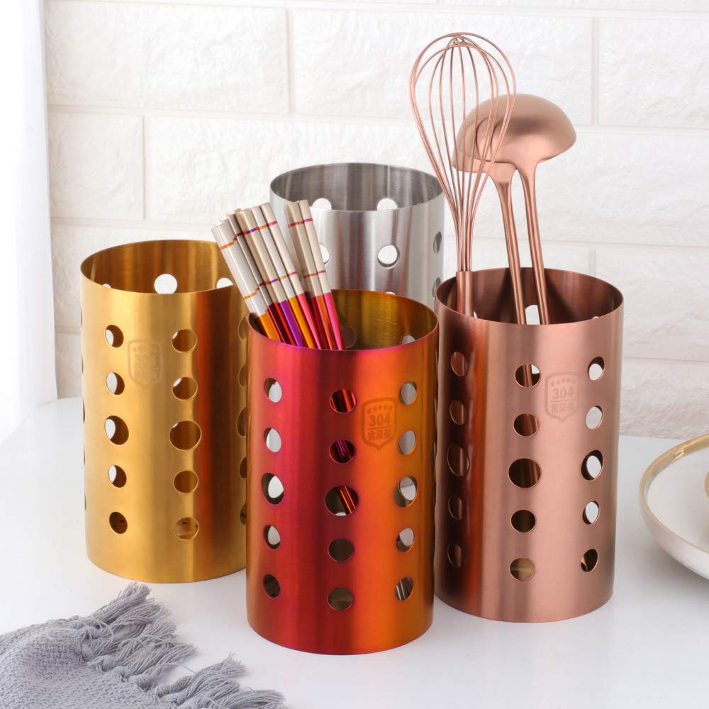 Rust-Proof Stainless Steel Cutlery Stand for Spoons, Forks & Knives