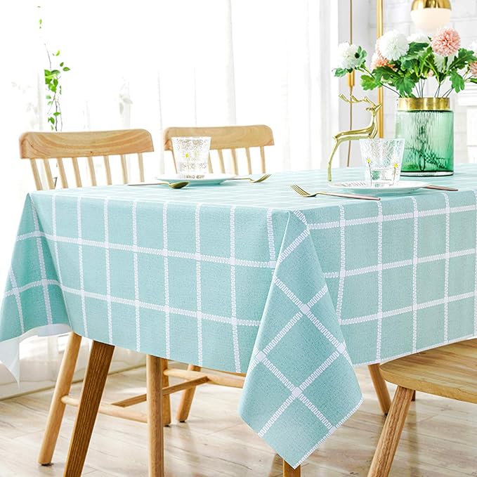Waterproof Table Cloth Plaid Printed