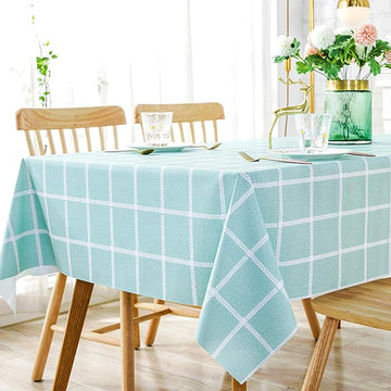 Waterproof Table Cloth Plaid Printed