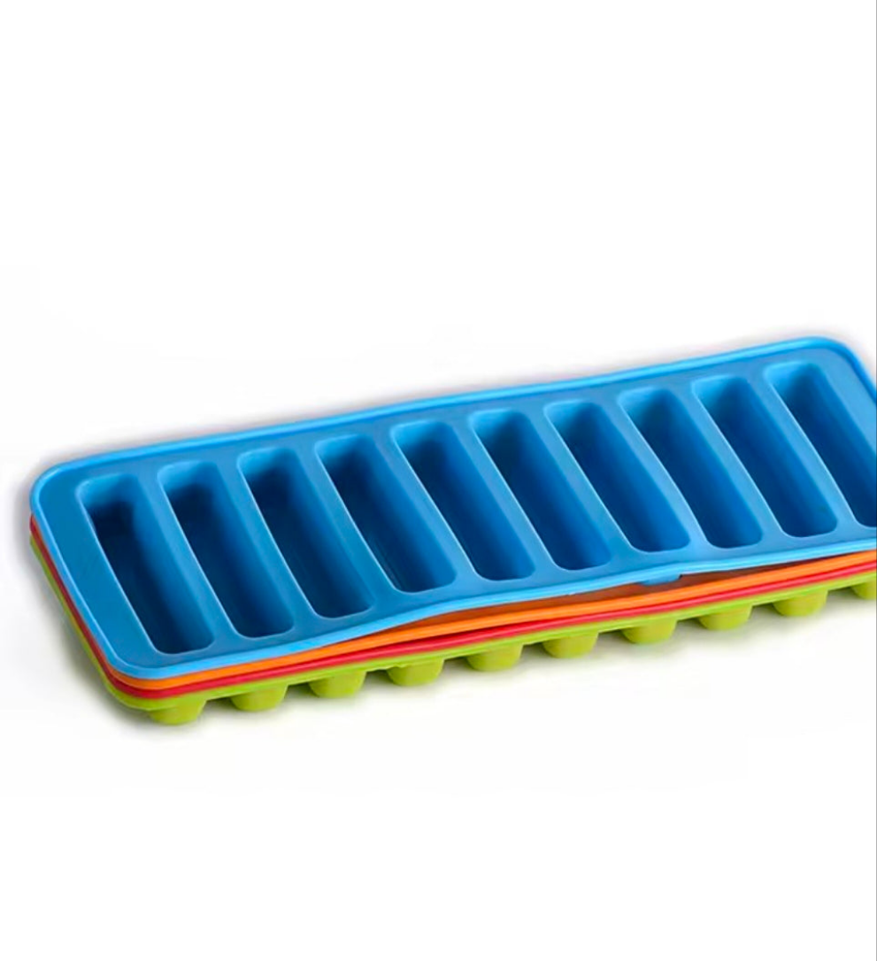 Aomily 10 Holes Finger Shaped Silicone Cookies Chocolate Jelly Candy Cake Bakeware Mold Pastry Bar Ice Block Mould Baking Tools